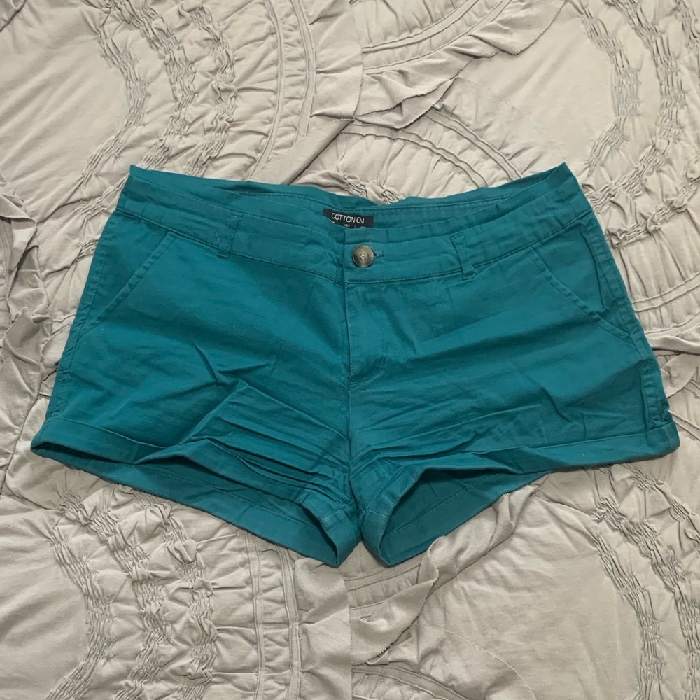 Cotton On emerald green shorts size 6.